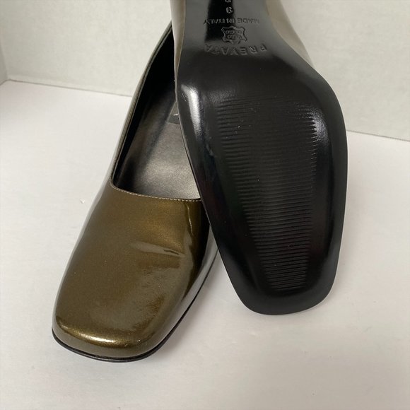 PREVATA METALLIC GREEN WOMENS HEELS IN SIZE 8B - Picture 7 of 10